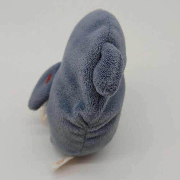Ty Beanie Babies 1996 Echo Dolphin Plush Toy with Tag Gray White Vintage - Picture 9 of 11